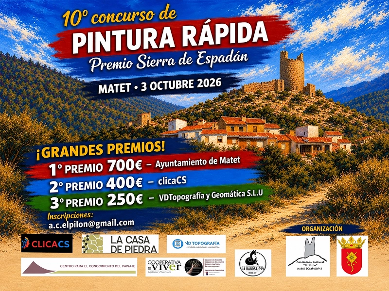 VD Topografía patrocina el 3.º premio del Concurso de Pintura Rápida de Matet